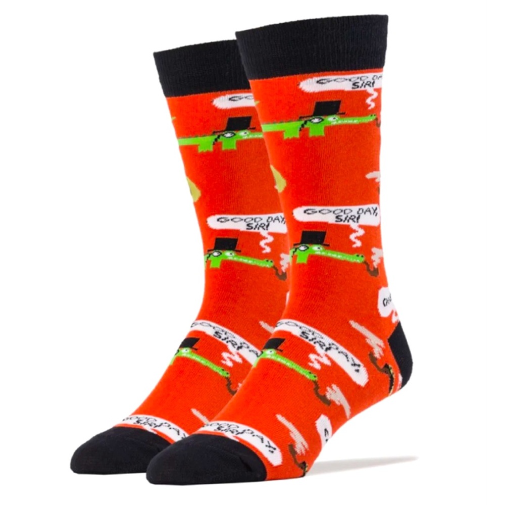 NWT "Good Day Sir!" Alligator with a Monocle Socks